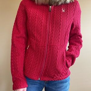 Women’s Spyder Major Sweater Jacket -Small-Pink